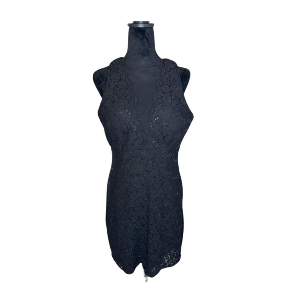 Night Way Collections Black lace and sequin midi dress. Size 14. Worn once.